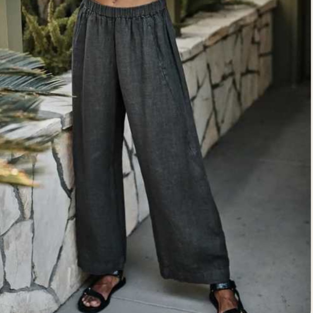 Velvet Brand, Lola - Linen Pants in caviar